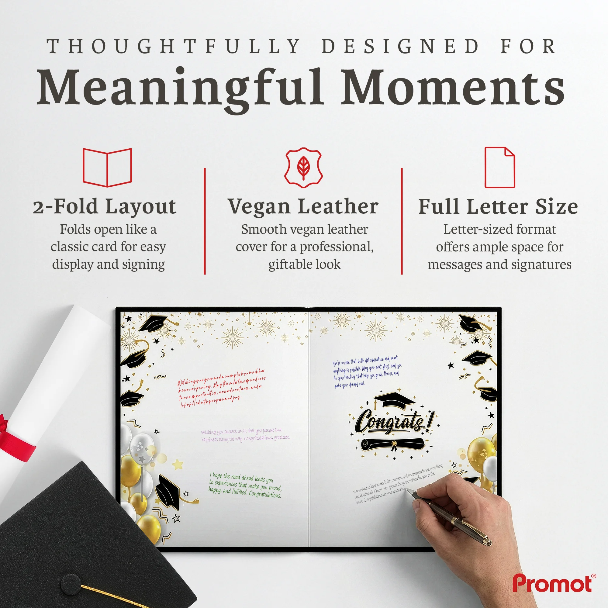 Personalized Graduation Party Guestbook- Class of 2026 (BLACK)